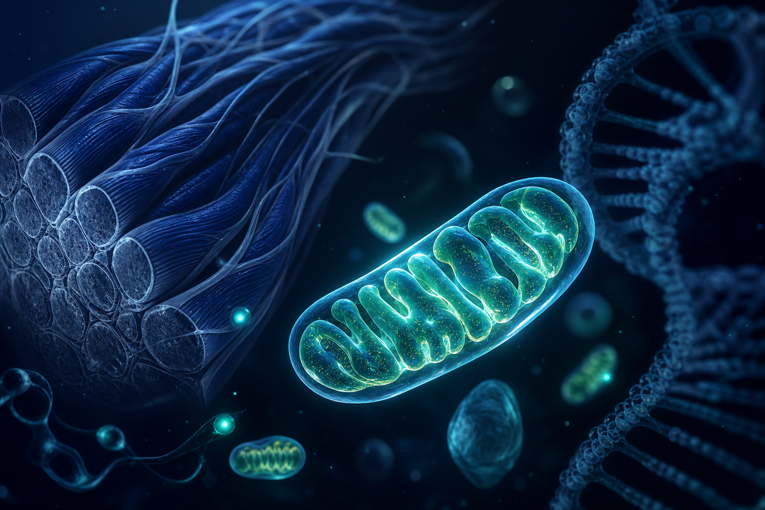 Inner Circle Labs mitochondria and peptide signal artwork