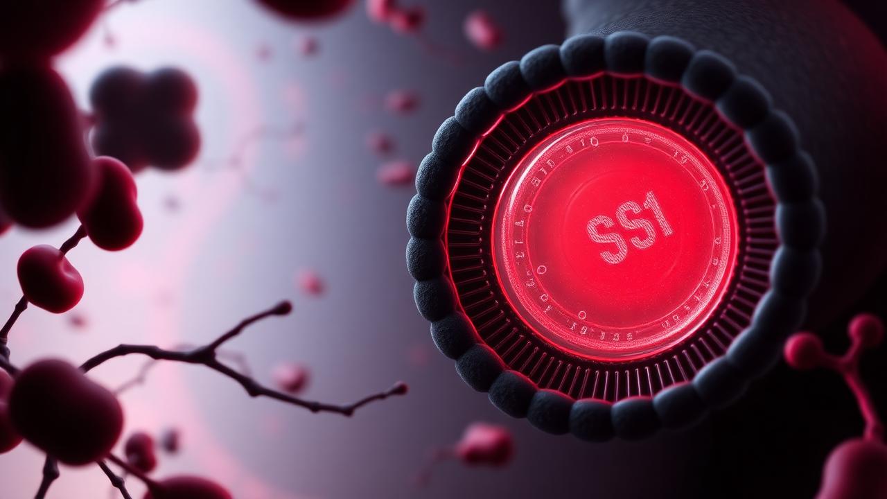 Editorial illustration of mitochondrial cristae